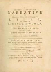 Cover of: A genuine and succinct narrative of a scandalous, obscene, and exceedingly profane libel: entitled, An essay on woman, as also, of other pieces, containing the most atrocious blasphemies, submitted to the candor of the public