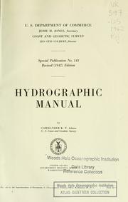 Cover of: Hydrographic manual