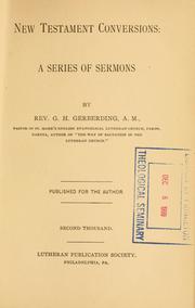 Cover of: New Testament conversions: a series of sermons