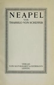 Cover of: Neapel by Thassilo von Scheffer