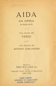 Cover of: Aida by Giuseppe Verdi