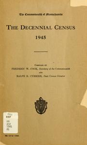 Cover of: The decennial census, 1945. by Massachusetts. Office of the Secretary of State.