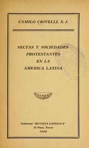 Cover of: Sectas y sociedades protestantes en la América latina.
