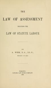 The law of assessment by Archibald Weir