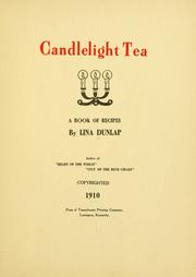 Cover of: Candlelight tea | Lina Dunlap