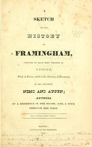 A sketch of the history of Framingham by William Ballard