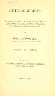 Cover of: Autobiography by Foot, Samuel A.