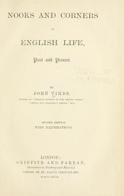 Cover of: Nooks and corners of English life, past and present.