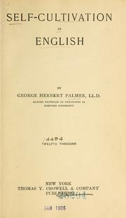 Cover of: Self-cultivation in English by George Herbert Palmer