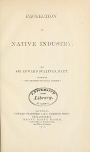 Cover of: Protection to native industry.