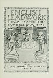 Cover of: English leadwork, its art & history