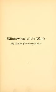 Cover of: Winnowings of the wind