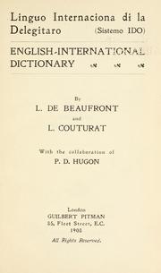 Cover of: English-international dictionary by L. de Beaufront, L. de Beaufront