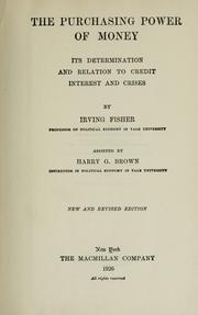 Cover of: The purchasing power of money by Fisher, Irving