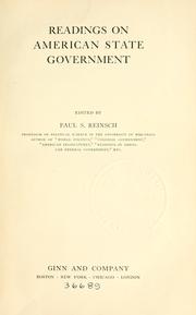 Cover of: Readings on American state government