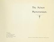 Cover of: The Nelson memorandum.