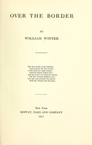 Cover of: Over the border by William Winter