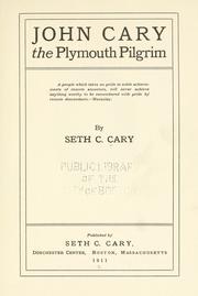 Cover of: John Cary the Plymouth pilgrim.