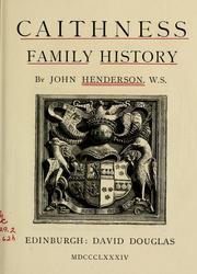 Cover of: Caithness family history by Henderson, John
