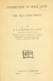 Cover of: Introduction to Bible study by F. V. N. Painter