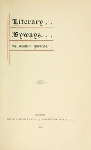 Cover of: Literary byways.