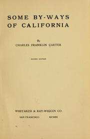 Cover of: Some by-ways of California