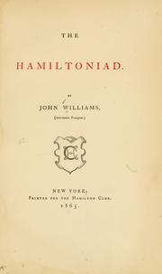 The Hamiltoniad by Anthony Pasquin