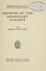 Cover of: Growth of the missionary concept