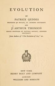 Cover of: Evolution by Patrick Geddes