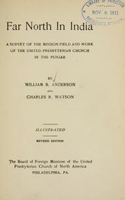 Cover of: Far north in India by Anderson, William B.