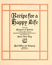 Cover of: Recipe for a happy life
