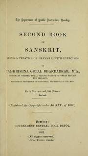 Cover of: Second book of Sanskrit by Bhandarkar, Ramkrishna Gopal Sir