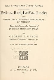 Cover of: Erik the Red, Leif the Lucky and other pre-Columbian discoverers of America