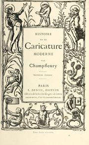Cover of: Histoire de la caricature moderne