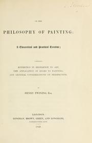 Cover of: On the philosophy of painting by Henry Twining