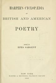Cover of: Harper's cyclopædia of British and American poetry