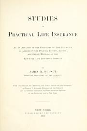 Cover of: Studies in practical life insurance | James M. Hudnut