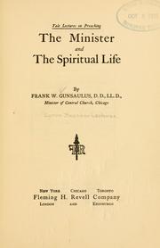 Cover of: The minister and the spiritual life