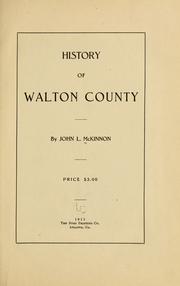 History of Walton County by John Love McKinnon