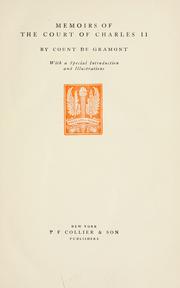 Cover of: Memoirs of the court of Charles II