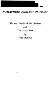 Cover of: Life and death of Mr. Badman and The Holy War by John Bunyan