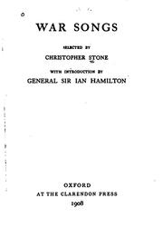 Cover of: War songs by Christopher Stone