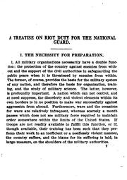 Cover of: A treatise on riot duty for the National Guard by Henry Adams Bellows