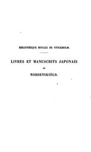 Cover of: Catalogue de la bibliothèque japonaise de Nordenskiöld by Kungliga Biblioteket (Sweden)
