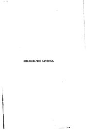 Cover of: Bibliographie gantoise by Ferdinand van der Haeghen