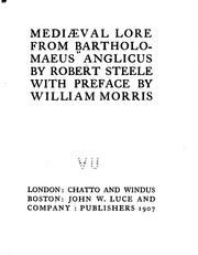 Cover of: Mediæval lore from Bartholomaeus Anglicus by Bartholomaeus Anglicus