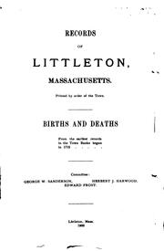 Cover of: Records of Littleton, Massachusetts