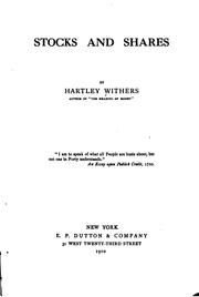 Cover of: Stocks and shares by Withers, Hartley