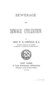 Cover of: Sewerage and sewage utilization