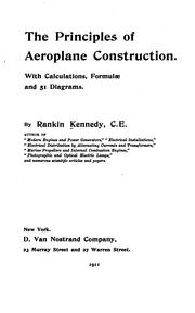 Cover of: The principles of aeroplane construction: with calculations, formulae, and 51 diagrams